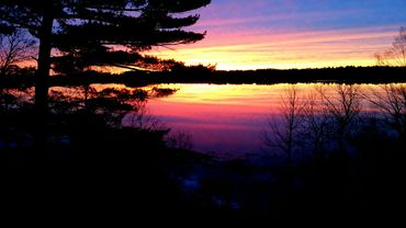 Sunset on Wisconsin Devil's Lake 