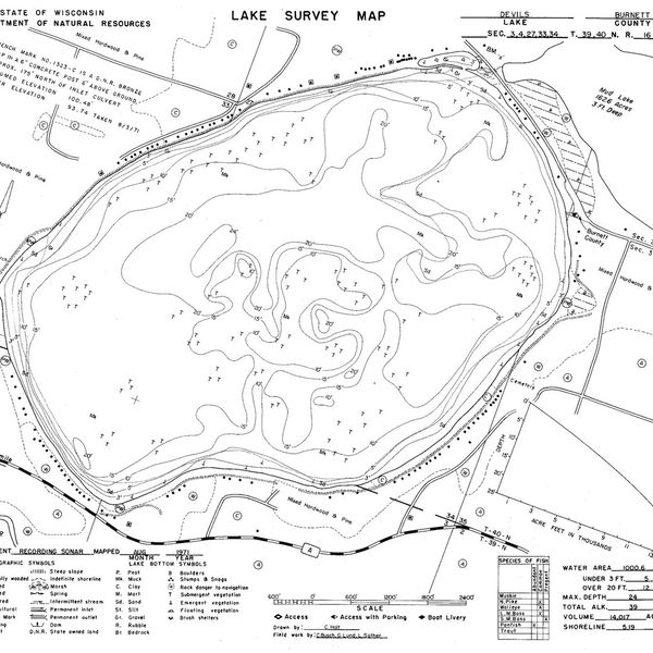 Wisconsin Devil's Lake - Survey Map