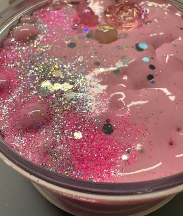 SLEIGH SLIME WITH CLEAR:
BUBBLE GUM GALAXY