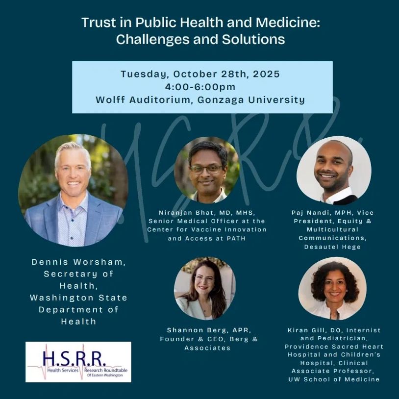 Trust in Public Health and Medicine
Panel on Tuesday, October 28th, 2025 from 4 to 6 pm