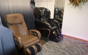 Massage chairs are available during salon hours or by appointment.