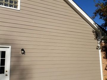 Painted siding we recently installed and brushed with two coats. 