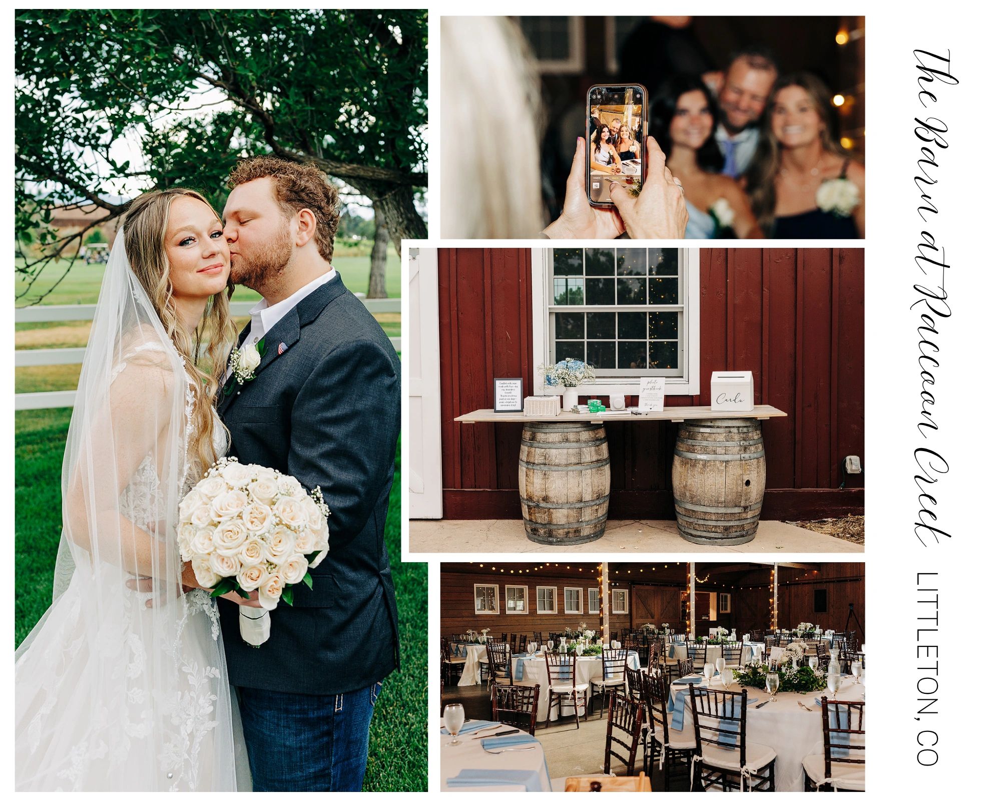 Wedding moments and venue decorations.