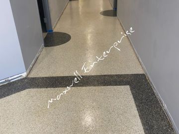 Dog Kennel/Training facility in Edmond, Ok - Decorative Concrete - 4000 sf Custom designed flake flo