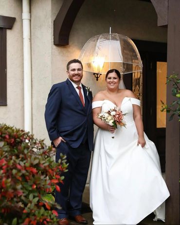 boho bridal bouquet and groom boutonniere with sola wood flowers and pampas grass
