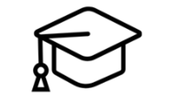 A minimalist black and white outline of a hand with an extended index finger.