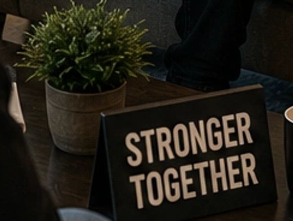 A group discussion at SMASH Foundation about support and growth.