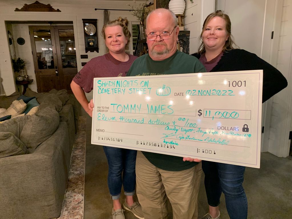 Last years family receiving the monies raised. ❤️❤️❤️