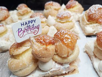 The St. Honoré cake was developed at the legendary Chiboust pastry shop on Paris' Saint Honoré Stree