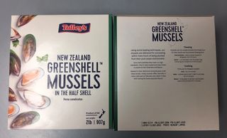 Seafood castle, PAFCO, h&t, Sunnyvale seafood corp, j Deluca fish co, green lip mussels halfshell