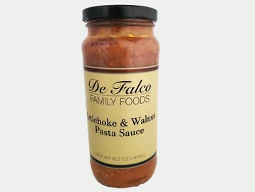 jar of artichoke & walnut pasta sauce