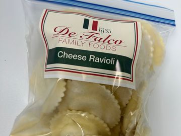 package of flash frozen cheese ravioli pasta
