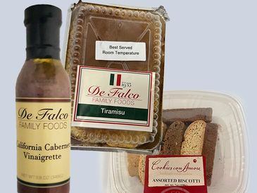 image of a dressing, tiramisu and cookies