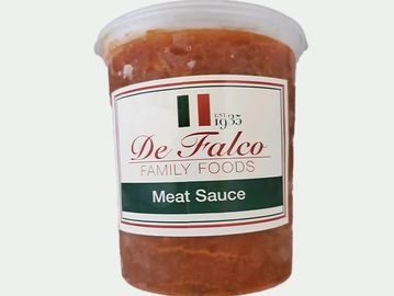 container of flash frozen meat sauce