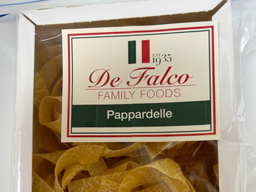 package of dry papparedelle pasta
