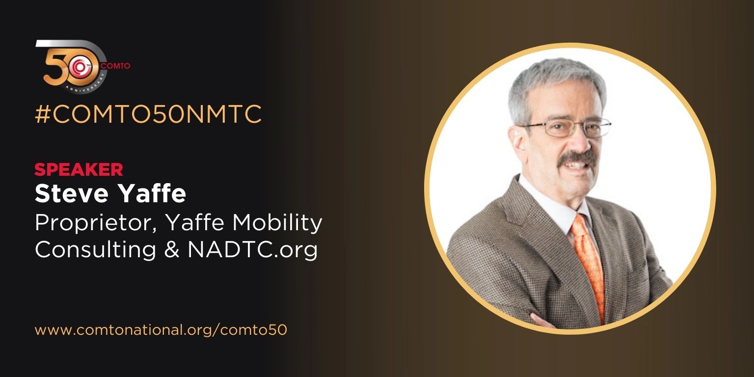 I'll speak later this month at COMTO's 50th Anniversary virtual meeting on new transit techniques