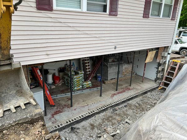 Foundation wall replacement, Middletown, New York