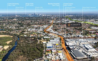 Location of Elements at Carousel (freehold apartments) in Perth, Western Australia. Call Simon now