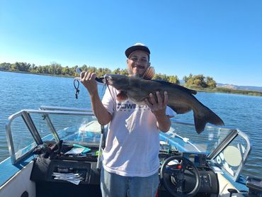 Another happy customer on a large catfish