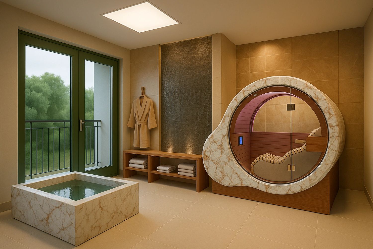 The Longevity Cocoon suite at Glow Longevity Spa, five-star luxury longevity spa in Amsterdam