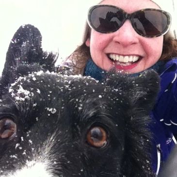 Michelle and Patience in the snow.
