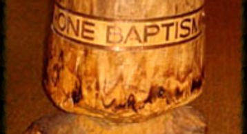 Cottonwood tree trunk pedestal carved by beaver teeth