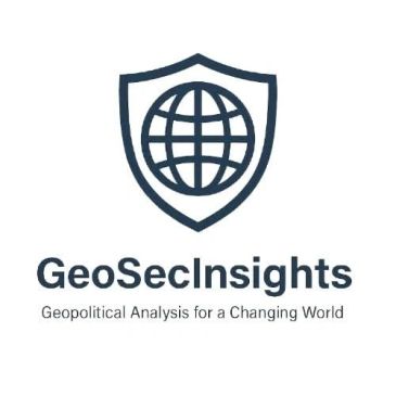 Logo of GeoSecInsights with a globe and shield.