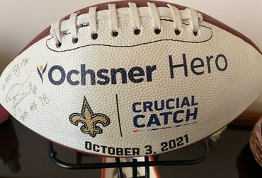 Ochsner Hero Football Autographed football