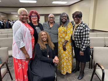 Sylvia with a group of ladies