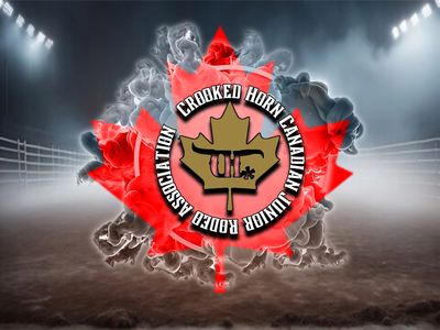 Crooked Horn Canadian Junior Rodeo Association logo representing youth rodeo in Alberta.