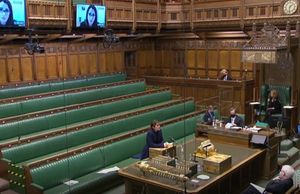 Image of Fay Jones asking question via link to House of Commons. Image from her website.