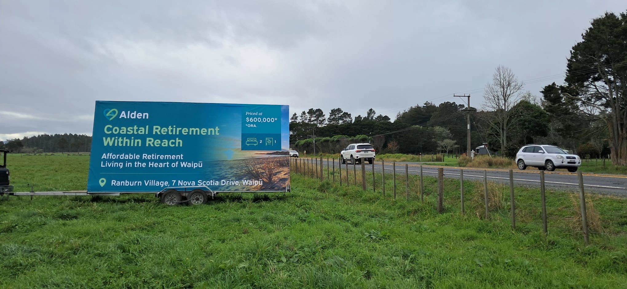 Alden Care Homes - Waipu - Roadside Reach - Mobile Billboard Trailer