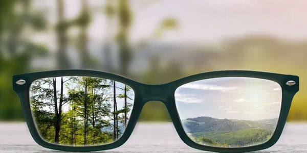 prescription glasses focused far and near