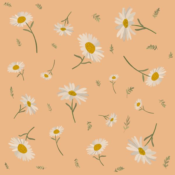Pattern design of daisies.