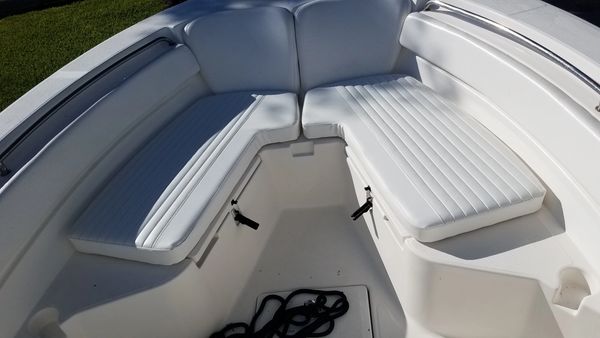 on site boat upholstery placement for front seating area and covers