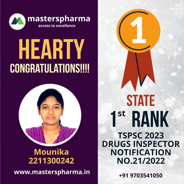 Drugs Inspector Coaching
UPSC Drugs Inspector Coaching
APPSC TSPSC Top drugs Inspector 