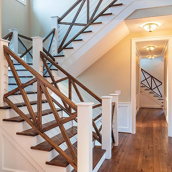 custom staircase farmhouse design