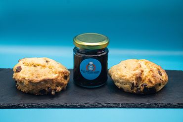 Cranberry Scones and Blackberry Jam