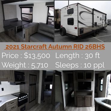 Starcraft camper trailer available for sale - family RV