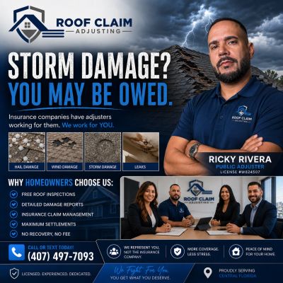 Roof Claim Adjusting offers insurance claim help for storm damage.