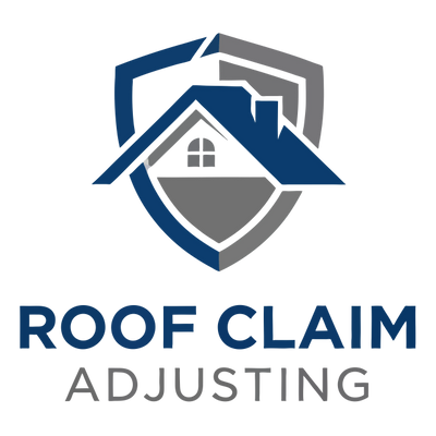 Logo with a house and shield symbol for Roof Claim Adjusting.