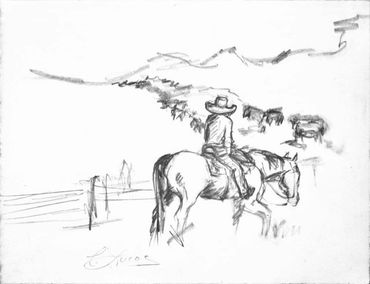 Home Again   6"x10"
Graphite on paper