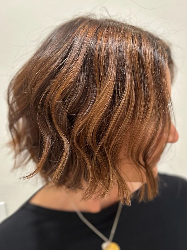 Textured Bob, Highlights and Glaze