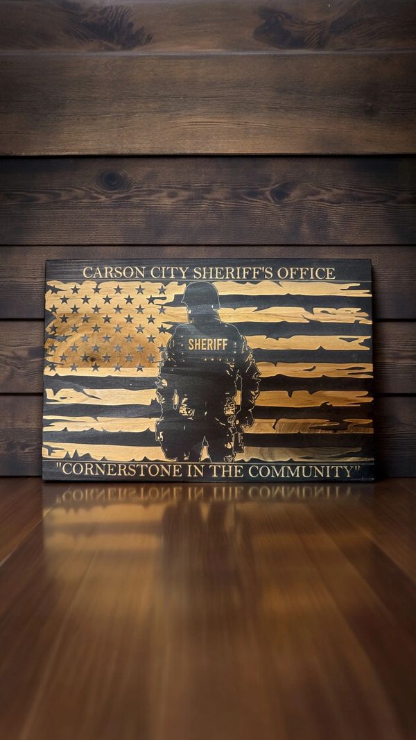 Carson City Sheriff Distressed Flag