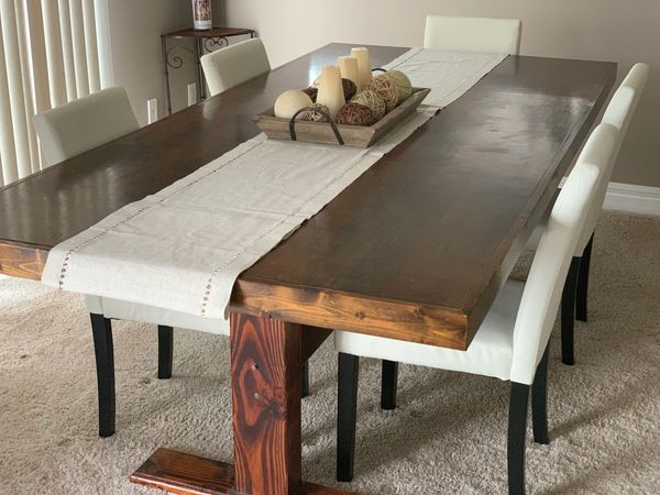 4' x 8' Dining room Farm-style table