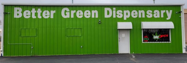 Better Green Dispensary road facing side of the building