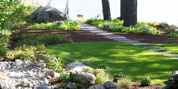 Beautiful landscaping and hardscaping near Lake Murray, South Carolina