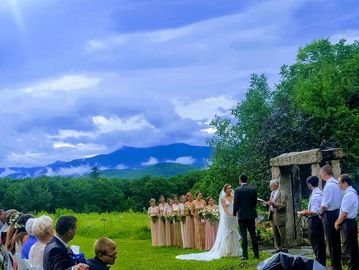 Wedding Ceremony on a Mountain in New Hampshire.  