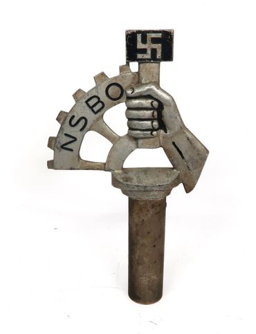 Original WW2 German NSBO Factory Cell Organization Standard Standarte Pole Topper Finial