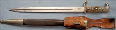 Original WW2 German Feldgendarmerie Field Police Rural Police Bayonet and Frog